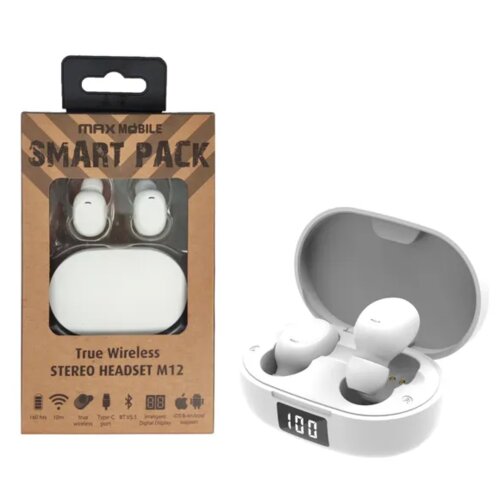 Max Mobile Bele-MaxMobile Bežične bubice Smart Pack TWS M12 BT Cene