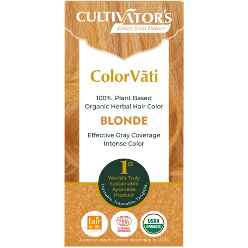 CULTIVATOR&amp;#039;S ColorV&amp;atilde;ti Organska zeli&amp;scaron;čna barva za lase - 03 blond - 100 g Slike