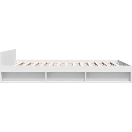 VidaXL Okvir za krevet s ladicama bijela 120x200 cm konstruirano drvo Slike