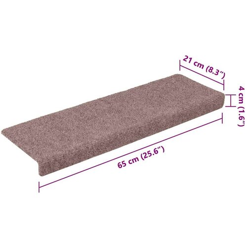 vidaXL Samoljepljivi otirači za stepenice 20 kom smeđe 65x21x4 cm Cijene