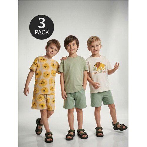 Sinsay Pamučne majice s tiskom lava 3 pack Cijene