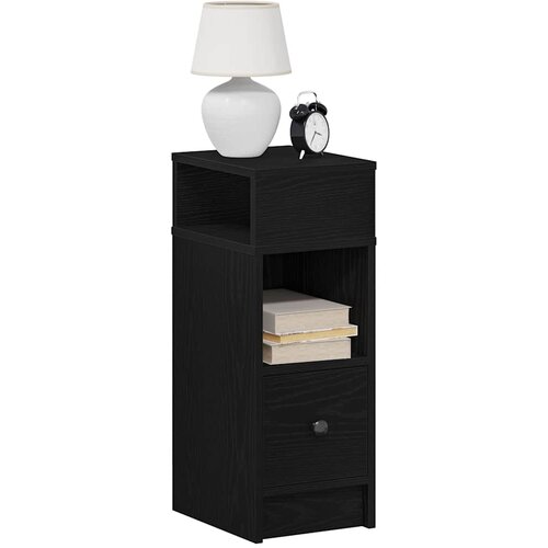  Noćni ormarić s ladicom crni 25x31x66 cm Cijene
