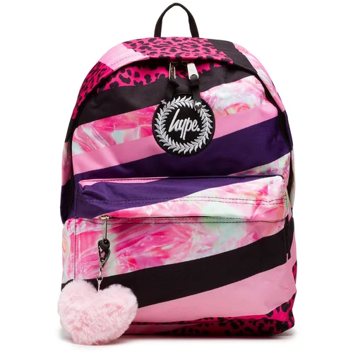 HYPE Nahrbtnik Dark Pink Stripe Crest Backpack YVLR-653 Black/Pink