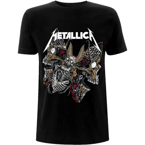 Metallica Majica Skull Moth Unisex Black XL