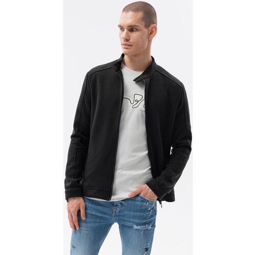 Ombre Puloverji Mo&amp;scaron;ka prehodna jakna (C453BLACK) pisana Slike