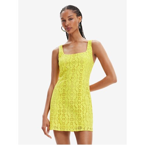 Desigual Yellow Ladies Lace Dress Newcastle - Women Cijene