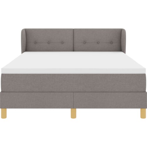  Lovački krevet s madracem - Taupe 140x190 cm Tkanina Slike
