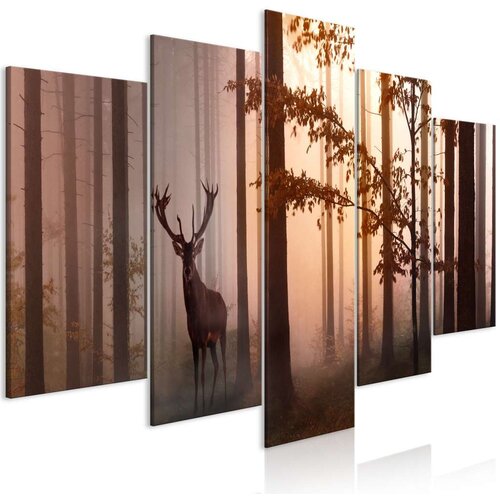  Slika - Morning (5 Parts) Wide Brown 100x50 Slike