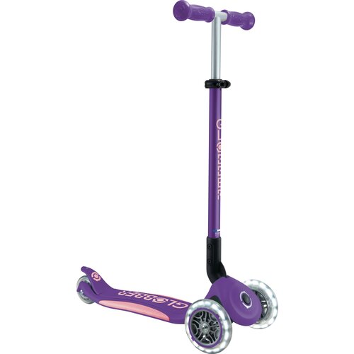 Globber Scooter Primo Foldable Plus Lights - vijolično-pastelno roza Slike