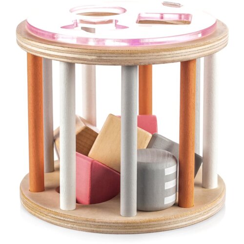 Zopa Wooden Jigsaw aktivnostna vstavljanka iz lesa Pink 1 kos Slike