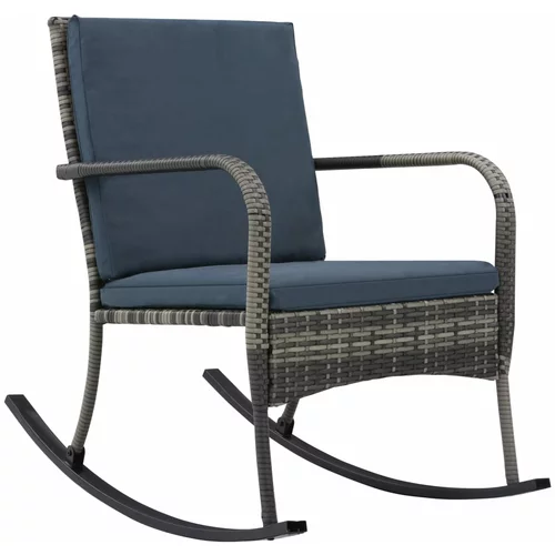 vidaXL Vrtna stolica za ljuljanje od poliratana antracit