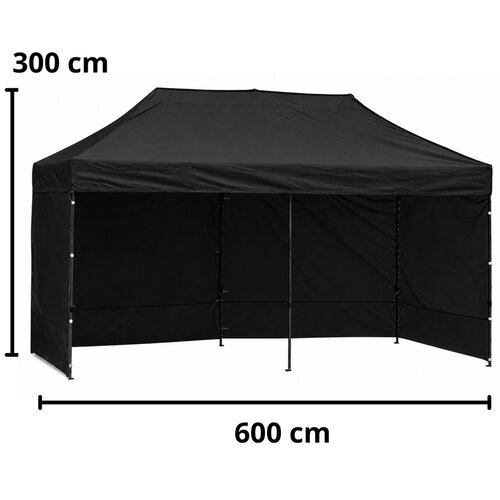 Lean Toys Vrtni &amp;scaron;otor Express Catering, komercialni paviljon, črne barve, 3x6 M Slike