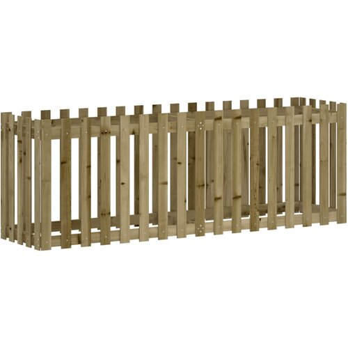 VidaXL Vrtna visoka greda z ograjico 200x50x70cm impregnirana borovina, (20981456) Slike