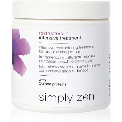 Simply Zen Restructure In Intensive Treatment intenzivna nega za suhe in poškodovane lase 500 ml