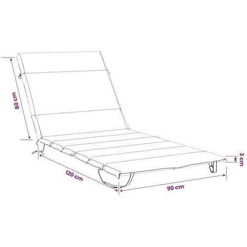  Jastučić za ležaljku GEMERT 100% poliester Crvena - Crvena 200 x 90 x 3 cm Melange Slike