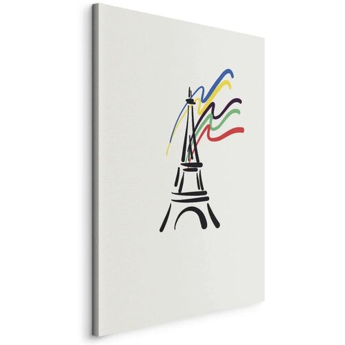  Slika - Eiffel Tower and Colorful Ribbons 20x30 Standard Cijene