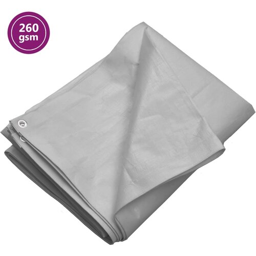 vidaXL Ponjava 260 g/m² 4x6 m siva HDPE Cene