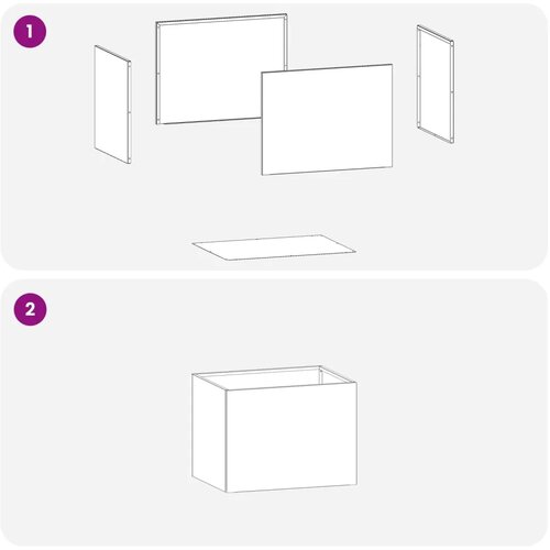  Vrtna saksija 2 kom. Crna 40 x 30 x 30 cm Čelična vrata - Crna 40 x 30 x 30 cm 2 Slike