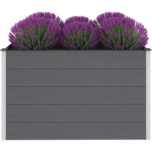  Visoka greda WPC 150x100x91 cm siva Slike