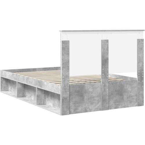  Okvir za krevet Beton 120 x 200 cm Čvrsto borovo drvo Slike