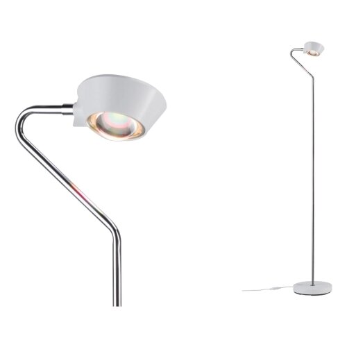 PAULMANN 70920 - LED/7,5W prigu&amp;scaron;iva podna lampa RAMOS 230V bela/sjajni hrom Slike