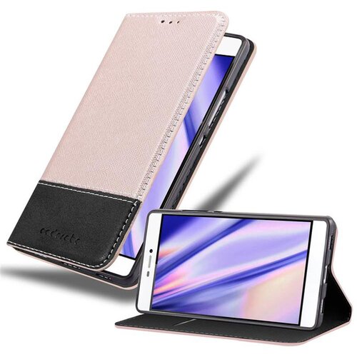 Cadorabo Ohi&scaron;je, združljiv s Huawei v rose Gold Black - Za&scaron;čitni pokrov z magnetnim zapiranjem, stoječo funkcijo in režo za kartico, (20589828) Cene