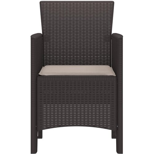  Vrtna stolica 2 pcs Smeđa 53 x 49 x 85 cm Polipropilen Slike