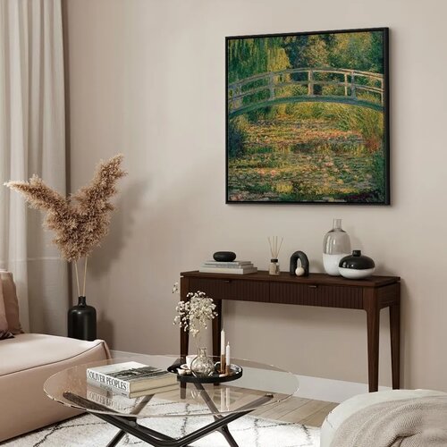  Slika - Claude Monet &amp;ndash; Bridge over a Pond of Water Lilies 60x60 U crnom drvenom okviru Slike