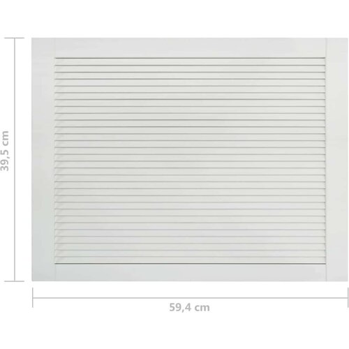  Vrata za omarico z letvicami 4 kosi bela 39,5x59,4 cm borovina, (21413050) Slike