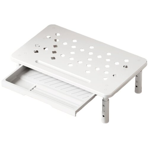 INF Nadgrajeno stojalo za monitor z predalom - Ergonomsko jekleno stojalo za računalnik White, (5000284215) Cene