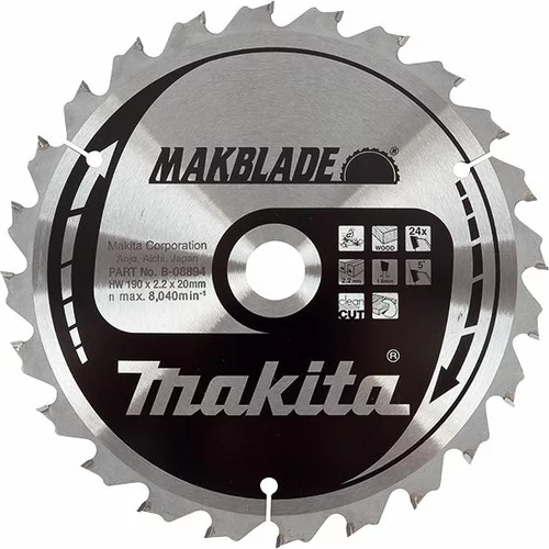 Makita žagin list TCT MAKBlade, 190x20 mm, 24z, B-08894