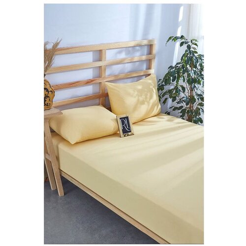 Mila Home Rumena napenjalna bombažna rjuha 180x200 cm – Cene