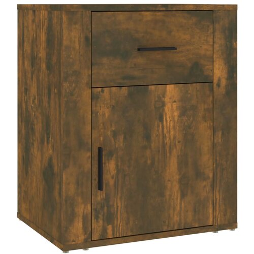 Maison Chic Nočna omarica - Nočna miza dimljeni hrast 50x36x60 cm inženirski les, (21687650) Slike