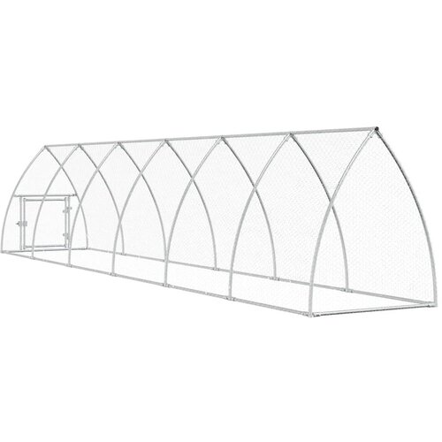  Kavez za koko&amp;scaron;i srebrni 600 x 105 x 120 cm od pocinčanog čelika Slike