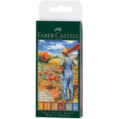  Set Pitt artist brush B 6boja Harvest Faber-Castell 167179 blister Cene