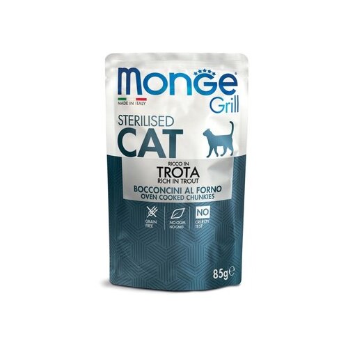 Monge Grill sos za mačke Sterilised - Pastrmka 28x85g Cene