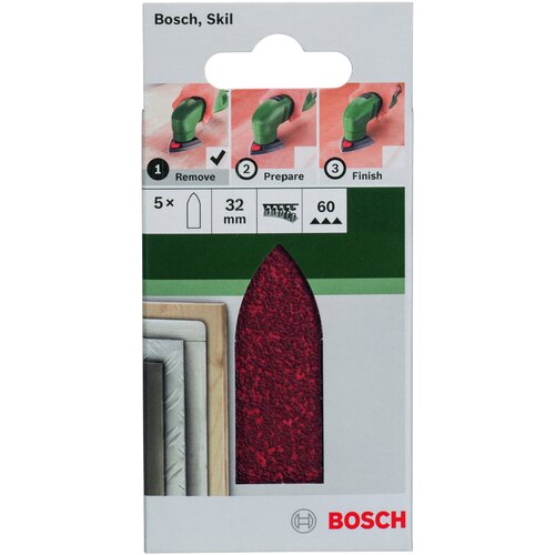 Bosch 5-delni set brusnih listova za delta-brusilice, adapter 2609256A37 Slike