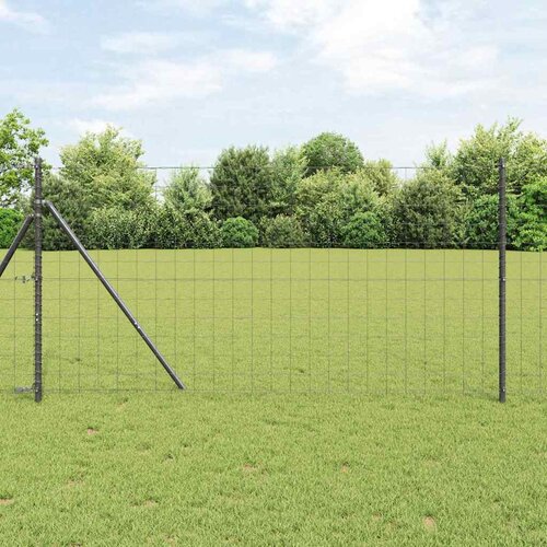 Euro Ograđivanje Ukop 10 x 1,4 m Čelik premazan PVC-om Siva Cene