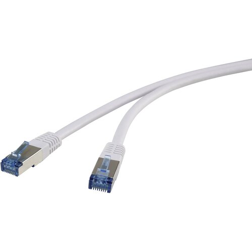 Renkforce RF-4737368 RJ45 omrežni kabel\, Patch kabel CAT 6a S/FTP 1.00 m siva visoko fleksibilno\, pozlačeni konektorji 1 kos, (20418619) Cene