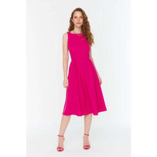 Trendyol Fuchsia Pleated Dress Slike