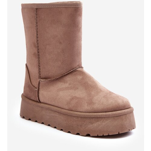 Boto PS1 Women&amp;#039;s Fur-Lined Insulated Snow Boots Dark Beige Abrams Slike