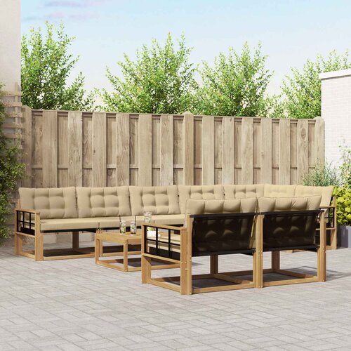  Set vanjskih sofa 9 kom. Bijela i bež Cijene