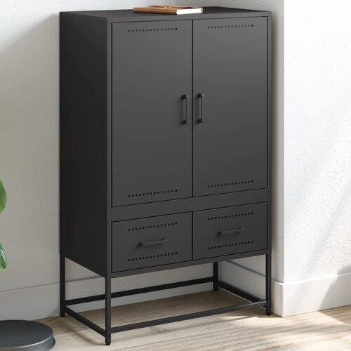 vidaXL Visoka omara črna 68x39x111,5 cm hladno valjano jeklo Cene