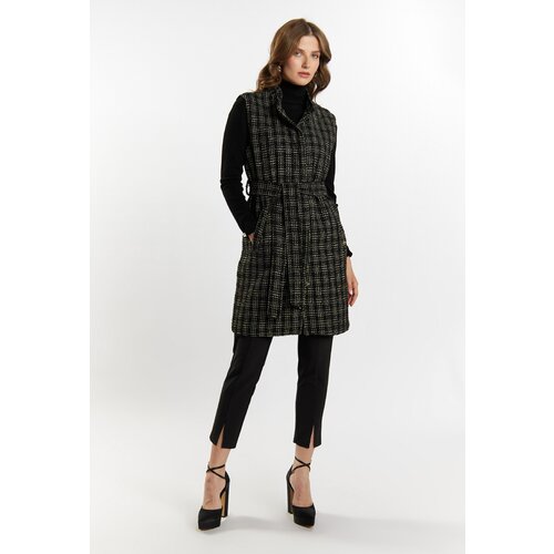 Monnari Woman's Jackets Tweed Vest With Belt Cene