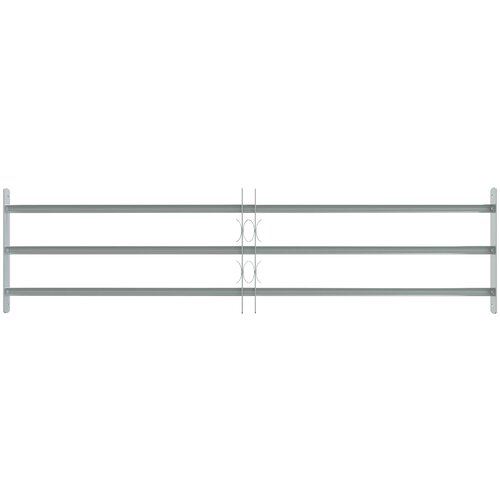  Sigurnosna re&amp;scaron;etka za prozore s 3 poprečna okvira 3 kom. Srebrna 930-1740 mm Slike