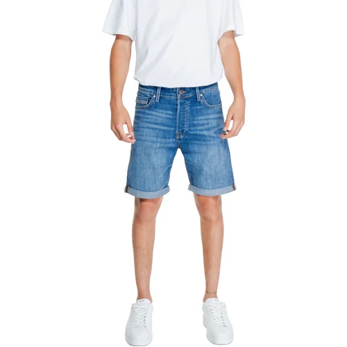 Jack & Jones Kratke hlače & Bermuda JJICHRIS JJWOOD SHORTS GE 415 SN 12249092 Modra