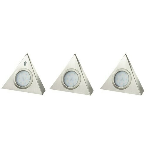 Ritter Leuchten Set LED svjetiljki za kuhinjske elemente Triangle (D x &amp;Scaron; x V: 13,5 x 5 x 12 cm, 3 x 2,5 W, Srebrne boje) Slike