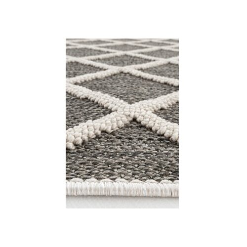 Conceptum Hypnose Tepih Bukle 1409, 160x200 cm, Sivo-Bijeli Cene