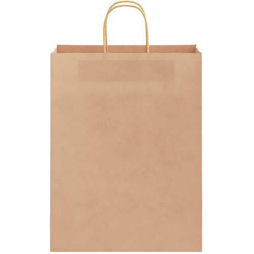  Papirnate vrećice 50 kom s ručkama smeđe 32x12x42 cm Slike