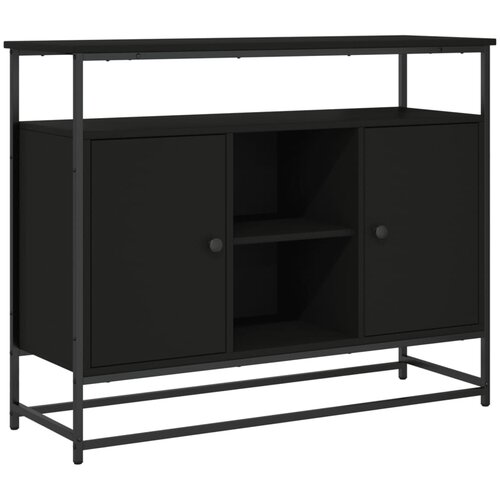 Maison Chic Komoda - Predalnik črna 100x35x80 cm inženirski les, (21716396) Cene
